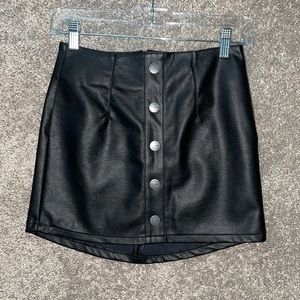 Faux Leather Skirt